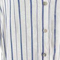 J By J 81381 Striped Viscose Shirt White - J BY J Fashion