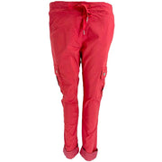 J By J 95870 Stretch Cargo Pants Rød - J BY J Fashion