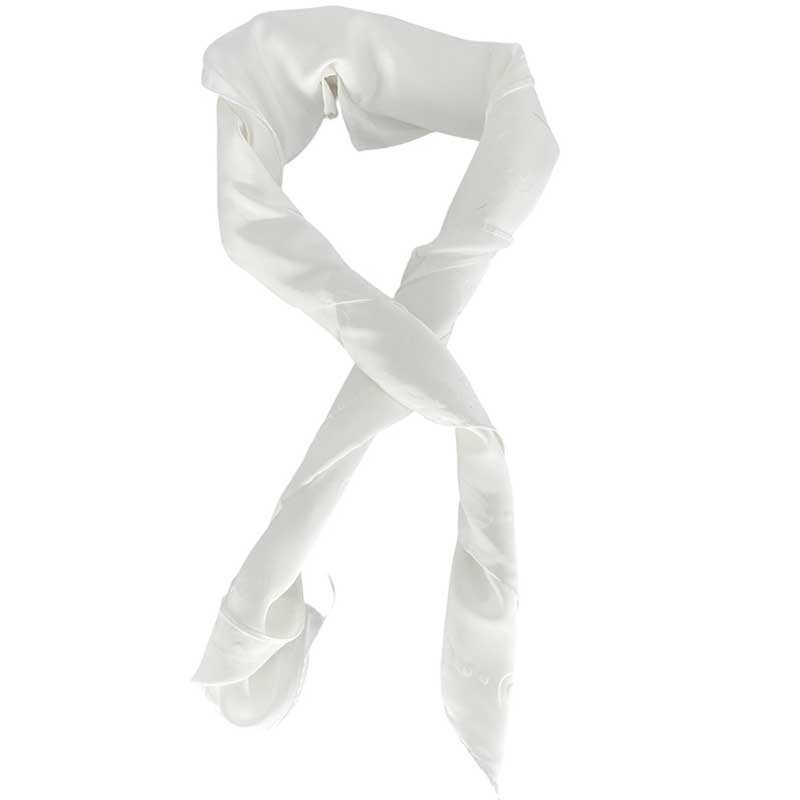 J By J F-229 Mini Viscose Scarf White