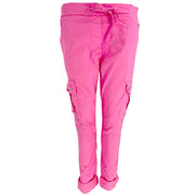 J By J 95870 Stretch Cargo Pants Pink - J BY J Fashion