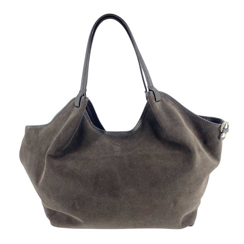 J By J Suede Bag Dark Brown