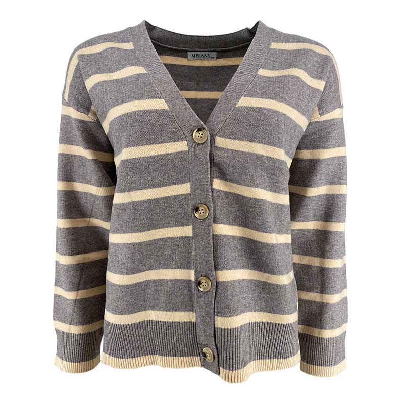 J by J Me7040 Knit Cardigan Grey - J BY J Fashion