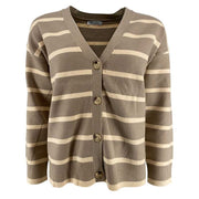 J by J Me7040 Knit Cardigan Taupe - J BY J Fashion