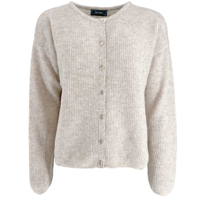 Mos Mosh MMAlmine Knit Cardigan Sand - J BY J Fashion