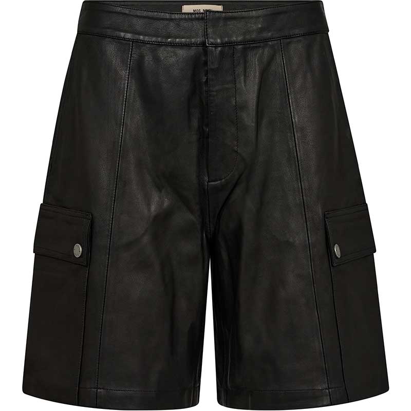 Mos Mosh MMAnne Leather Shorts Black - J BY J Fashion