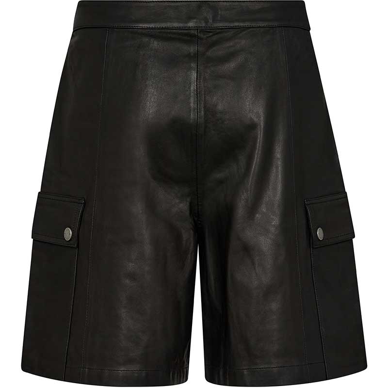 Mos Mosh MMAnne Leather Shorts Black - J BY J Fashion