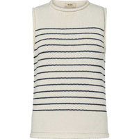 Mos Mosh MMAubin SL Stripe Knit Top Ecru - J BY J Fashion