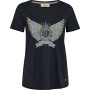 Mos Mosh MMGethi Deco Tee Salute Navy - J BY J Fashion