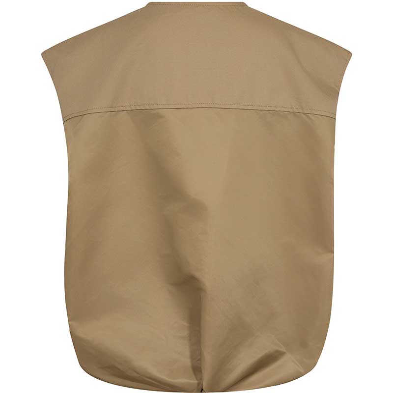 Mos Mosh MMKura Solid Waistcoat Sesame