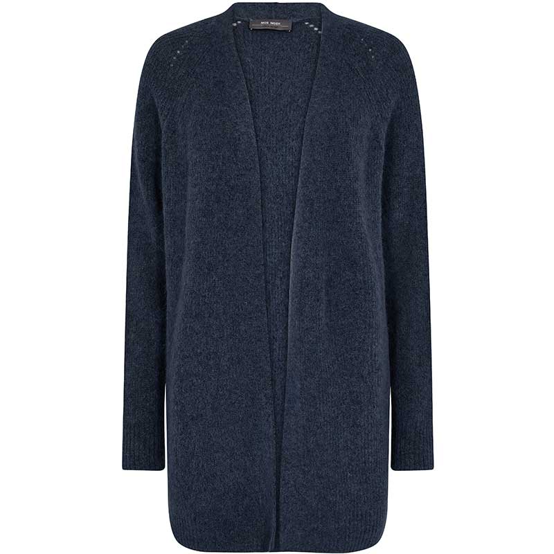 Mos Mosh MMThora Long Cardigan Navy - J BY J Fashion