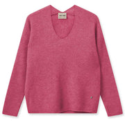 Mos Mosh MMThora V-Neck Knit Pink - J BY J Fashion