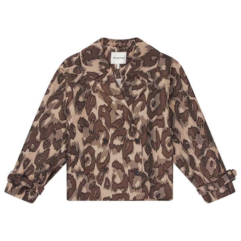 Munthe Tigar Leopard Jacket Brown - J BY J Fashion