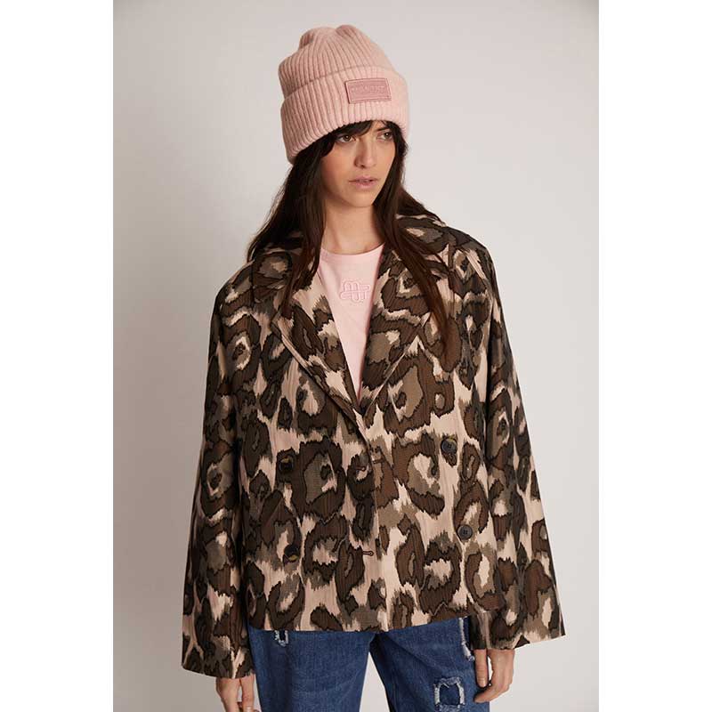 Munthe Tigar Leopard Jacket Brown - J BY J Fashion