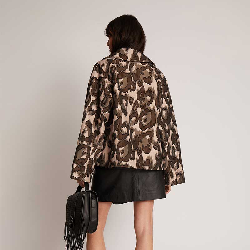 Munthe Tigar Leopard Jacket Brown - J BY J Fashion