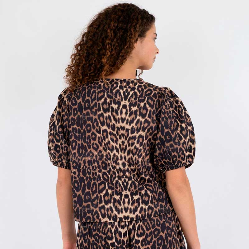 Neo Noir Bianca Leo Blouse Leopard - J BY J Fashion