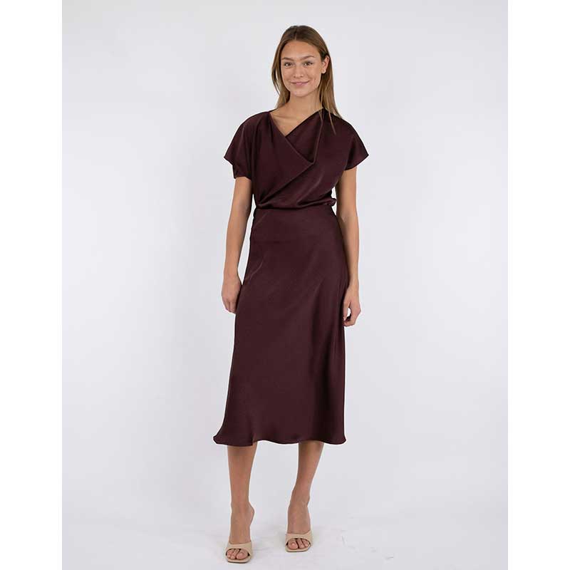 Neo Noir Bovary Skirt Burgundy - J BY J Fashion