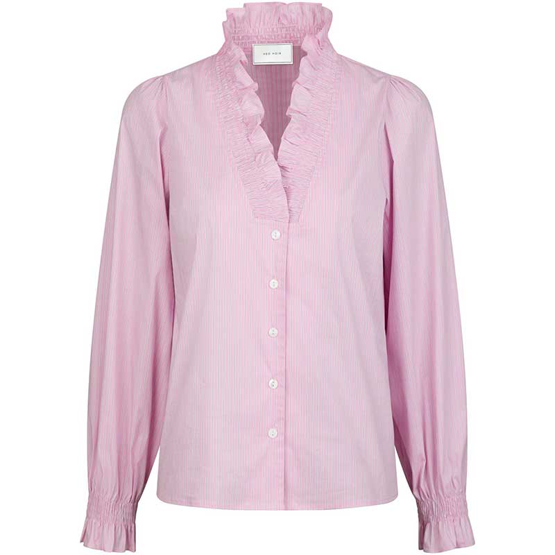 Neo Noir Brielle Stripe Shirt Light Pink