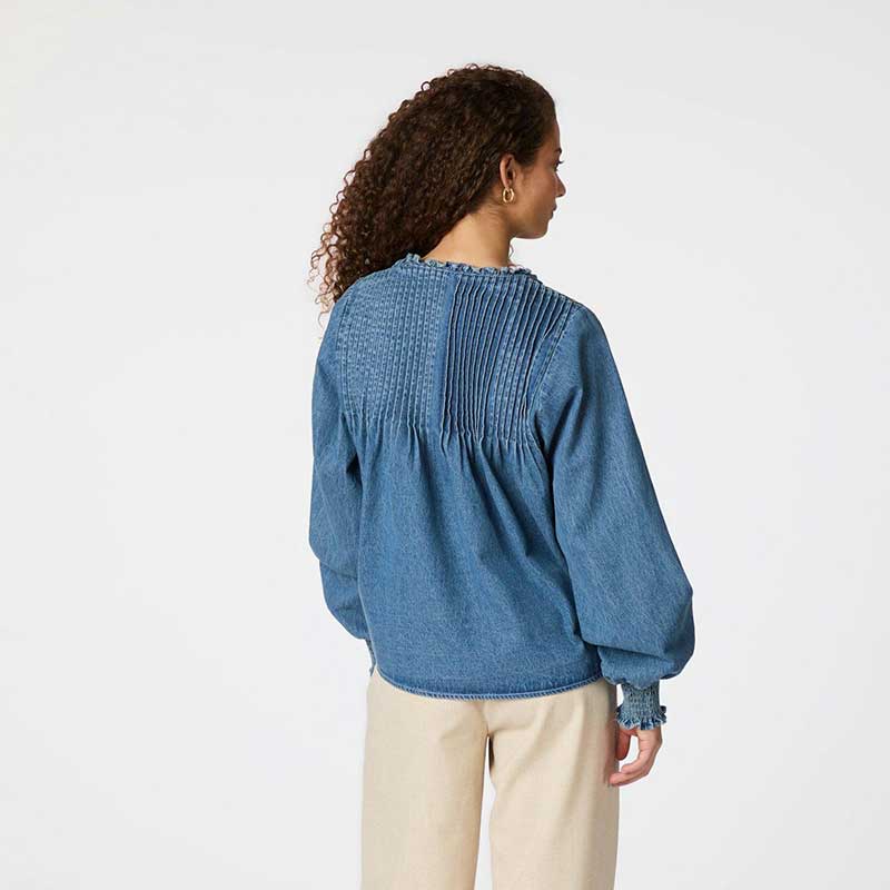 Neo Noir Ililo Denim Blouse Blue - J BY J Fashion