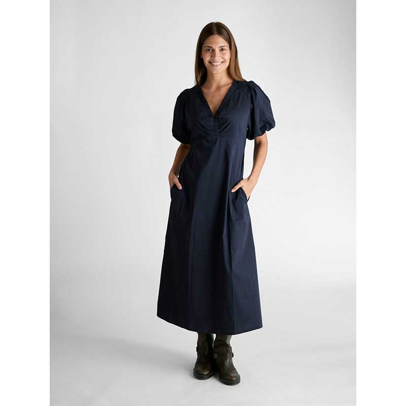 Neo Noir Illana Poplin Dress Navy - J BY J Fashion