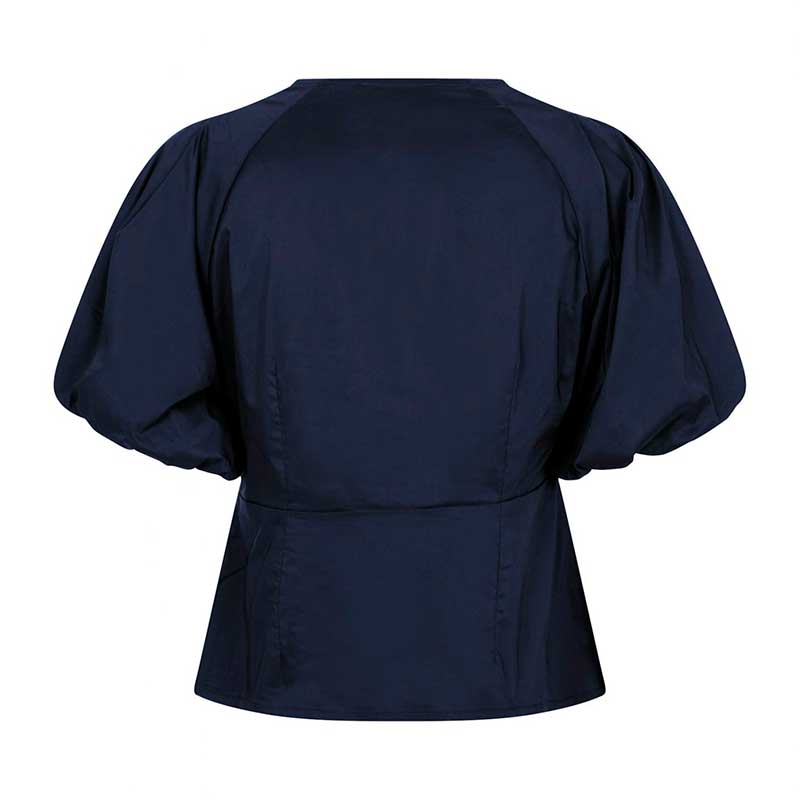 Neo Noir Irina Poplin Blouse Navy - J BY J Fashion