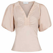 Neo Noir Irina Poplin Blouse Sand - J BY J Fashion