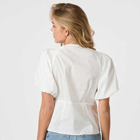 Neo Noir Irina Poplin Blouse White