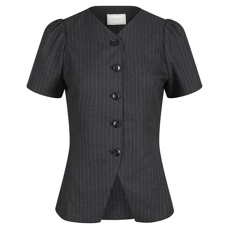 Neo Noir Jules Pinstripe Blouse Antracit