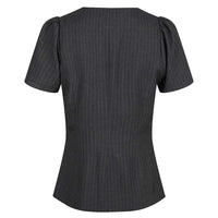 Neo Noir Jules Pinstripe Blouse Antracit