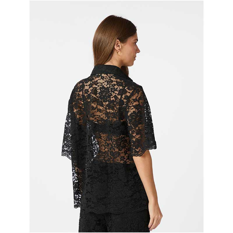 Neo Noir Lamari Lace Shirt Black - J BY J Fashion