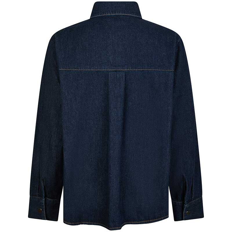 Neo Noir Lash Denim Shirt Dark Blue