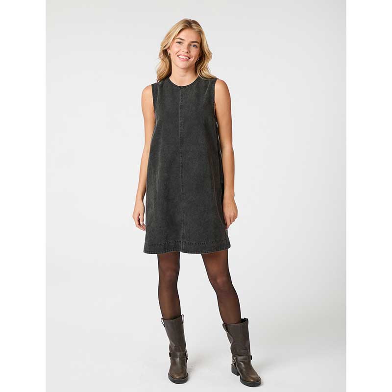 Neo Noir Livo Spencer Denim Dress Black