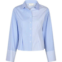 Neo Noir Rosa Mix Stripe Shirt Light Blue - J BY J Fashion