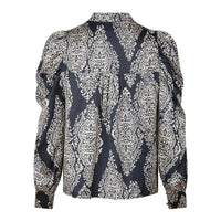 Neo Noir Rosslyn Paisley Drop Blouse Navy