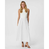 Neo Noir Yara Poplin Skirt White