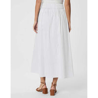 Neo Noir Yara Poplin Skirt White