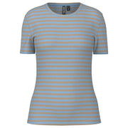 PCRuka SS Top Noos T-Shirt Sand og Lyseblå - J BY J Fashion