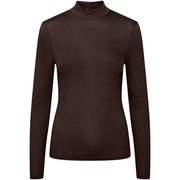 PIECES PCLUX WOOL LS TURTLENECK TOP BRUN - J BY J Fashion