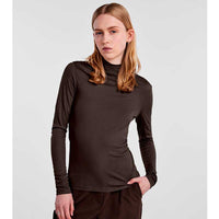 PIECES PCLUX WOOL LS TURTLENECK TOP BRUN - J BY J Fashion