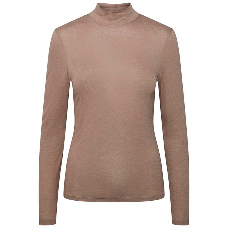 PIECES PCLUX WOOL LS TURTLENECK TOP SAND - J BY J Fashion