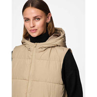 Pieces PCBee New Puffer Vest Noos Silver Mink - J BY J Fashion