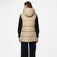 Pieces PCBee New Puffer Vest Noos Silver Mink - J BY J Fashion