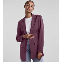 Pieces PCBozzy LS Loose Blazer Noos Grape Wine - J BY J Fashion