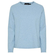 Pieces PCBree LS O-Neck Knit Noos Cashmere Blue Melange - J BY J Fashion