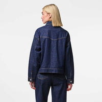 Pieces PCElma Denim Jacket Noos Dark Blue Denim - J BY J Fashion