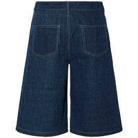 Pieces PCFabia MW Denim Jorts Dark Blue Denim - J BY J Fashion