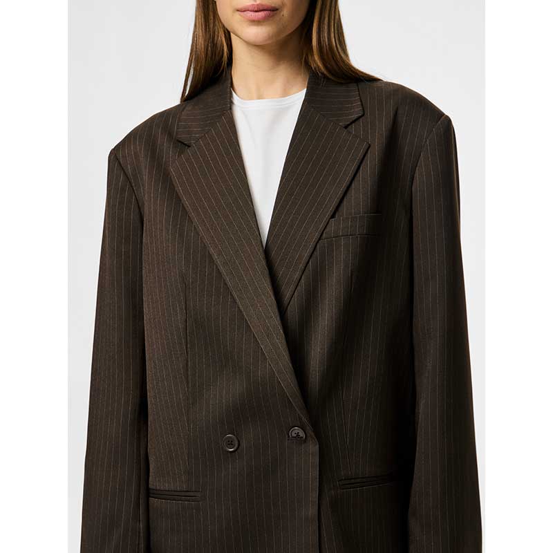 Pieces PCFalka LS Pinstriped Blazer Delicioso Stripes