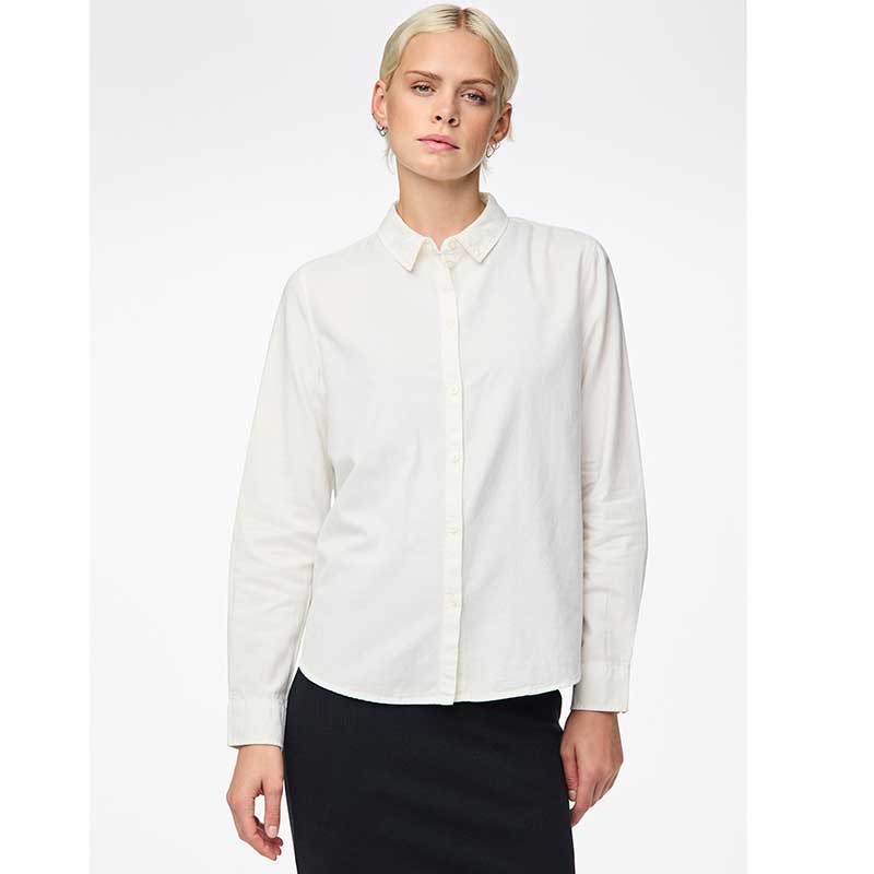 Pieces PCIrena LS Oxford Shirt Noos Bright White