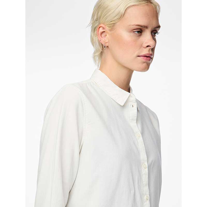 Pieces PCIrena LS Oxford Shirt Noos Bright White