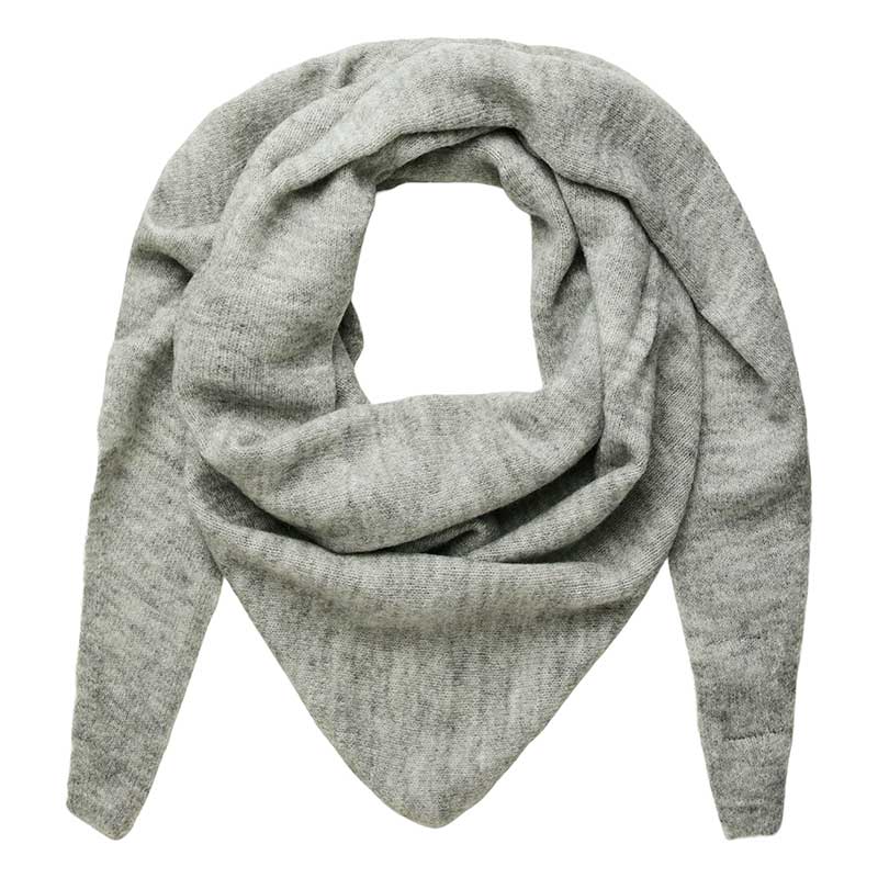 Pieces PCJuliana Triangle Scarf Light Grey Melange - J BY J Fashion