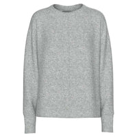 Pieces PCMalou LS O-neck Cutline Knit Noos Light Grey Melange